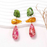 Alloy & Resinous Dangle Earrings - In Control Clothing