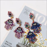 Alloy & Rhinestone Boho Earrings - In Control Clothing