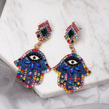 Alloy & Rhinestone Boho Earrings - In Control Clothing