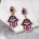 Alloy & Rhinestone Boho Earrings - In Control Clothing