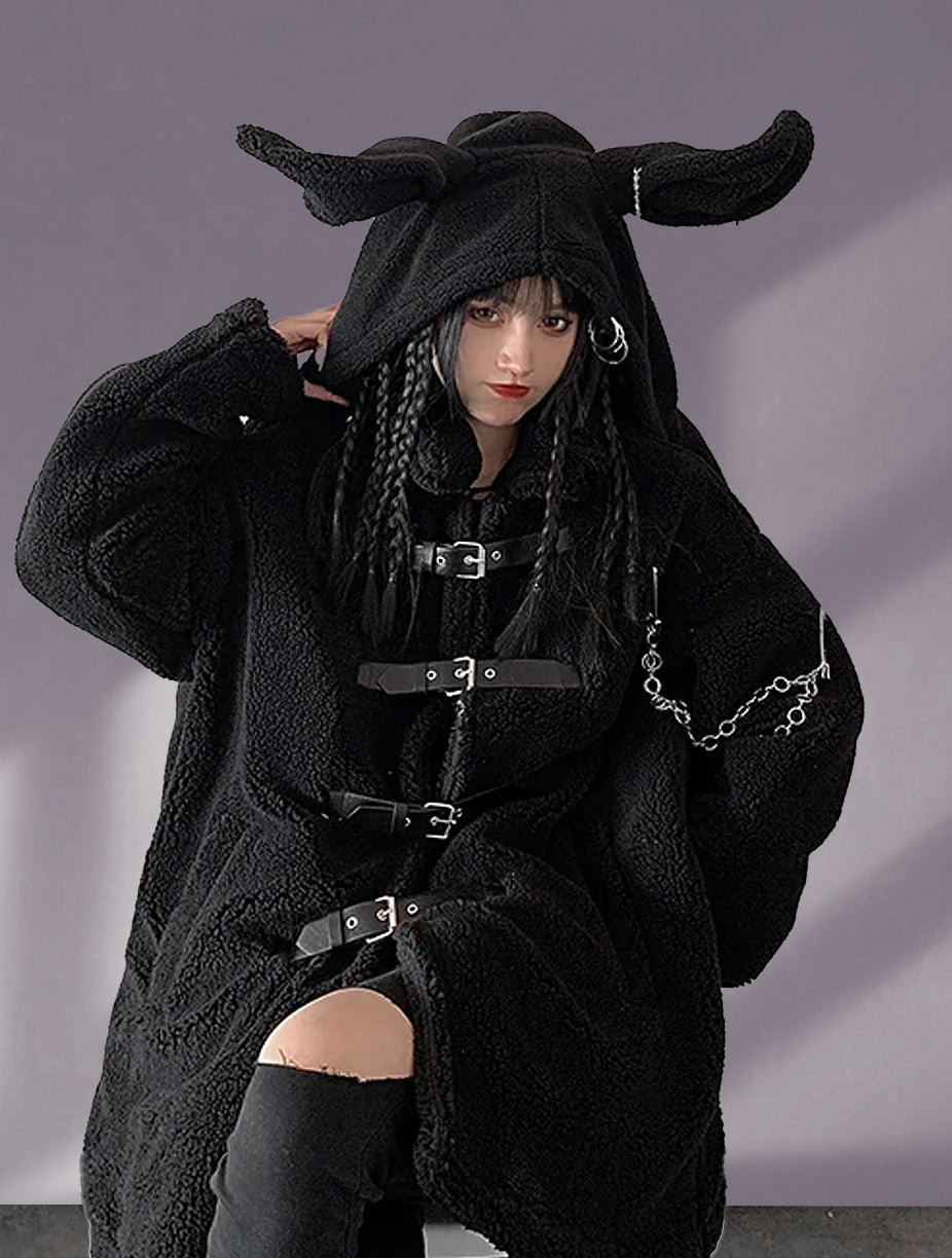 Alt Goth Bunny Chain Hat Scarf - In Control Clothing