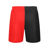 Anime Contrast Black And Red Men's Shorts - In Control Clothing