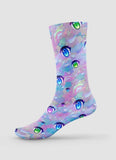 Anime Eye Pattern Crew Socks - In Control Clothing