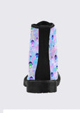 Anime Eye Pattern Women's Combat Boots - In Control Clothing