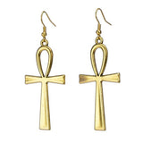 Ankh Large Statement Art Deco Earrings - In Control Clothing