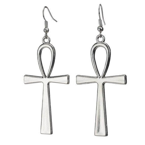 Ankh Large Statement Art Deco Earrings - In Control Clothing