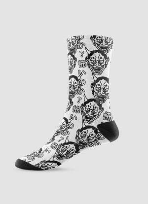 Are You Afraid Hannya Crew Socks