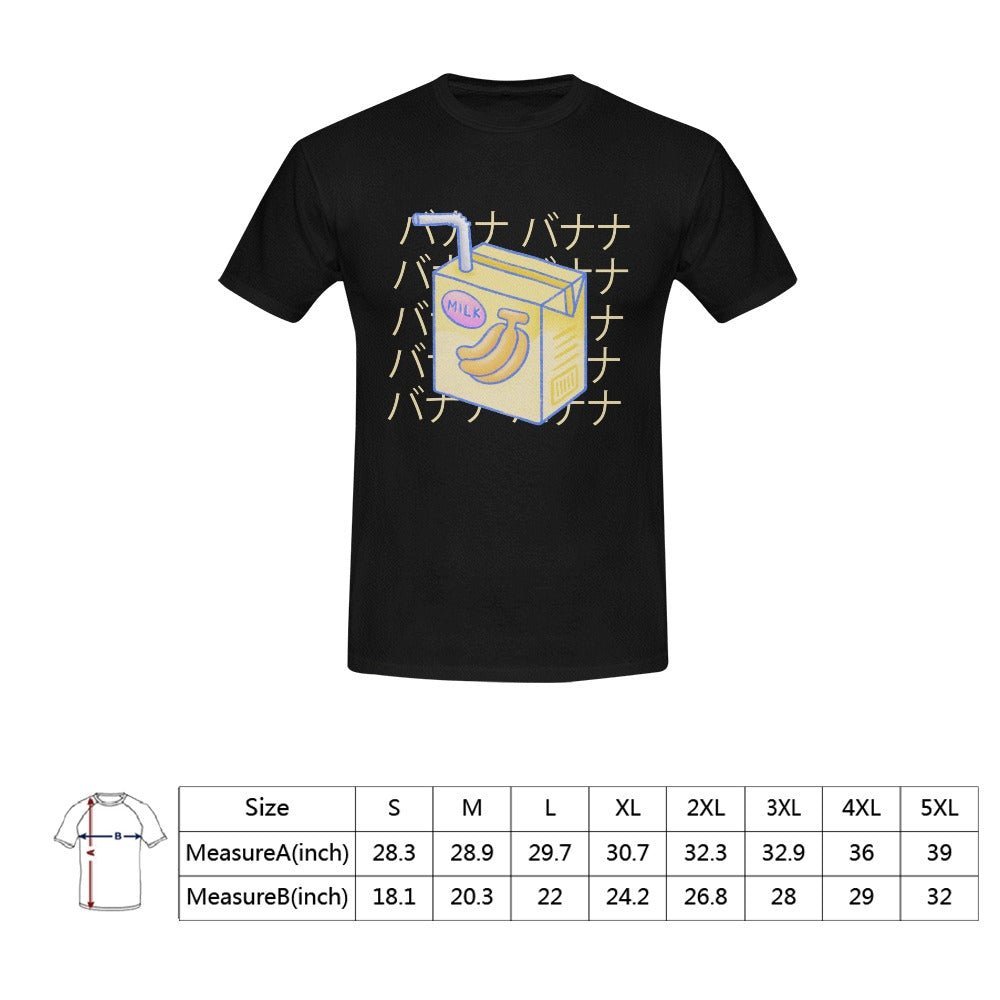 Banana Milk Black Graphic T-Shirt - In Control Clothing