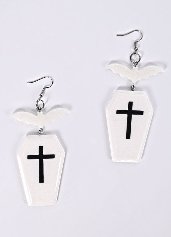 Bat Ghost Coffin Earrings