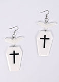 Bat Ghost Coffin Earrings - In Control Clothing
