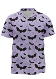 Bat Pattern Short Sleeve Button Up Shirt - In Control Clothing