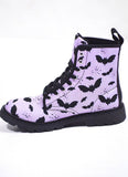 Bat Pattern Women's Combat Boots - In Control Clothing
