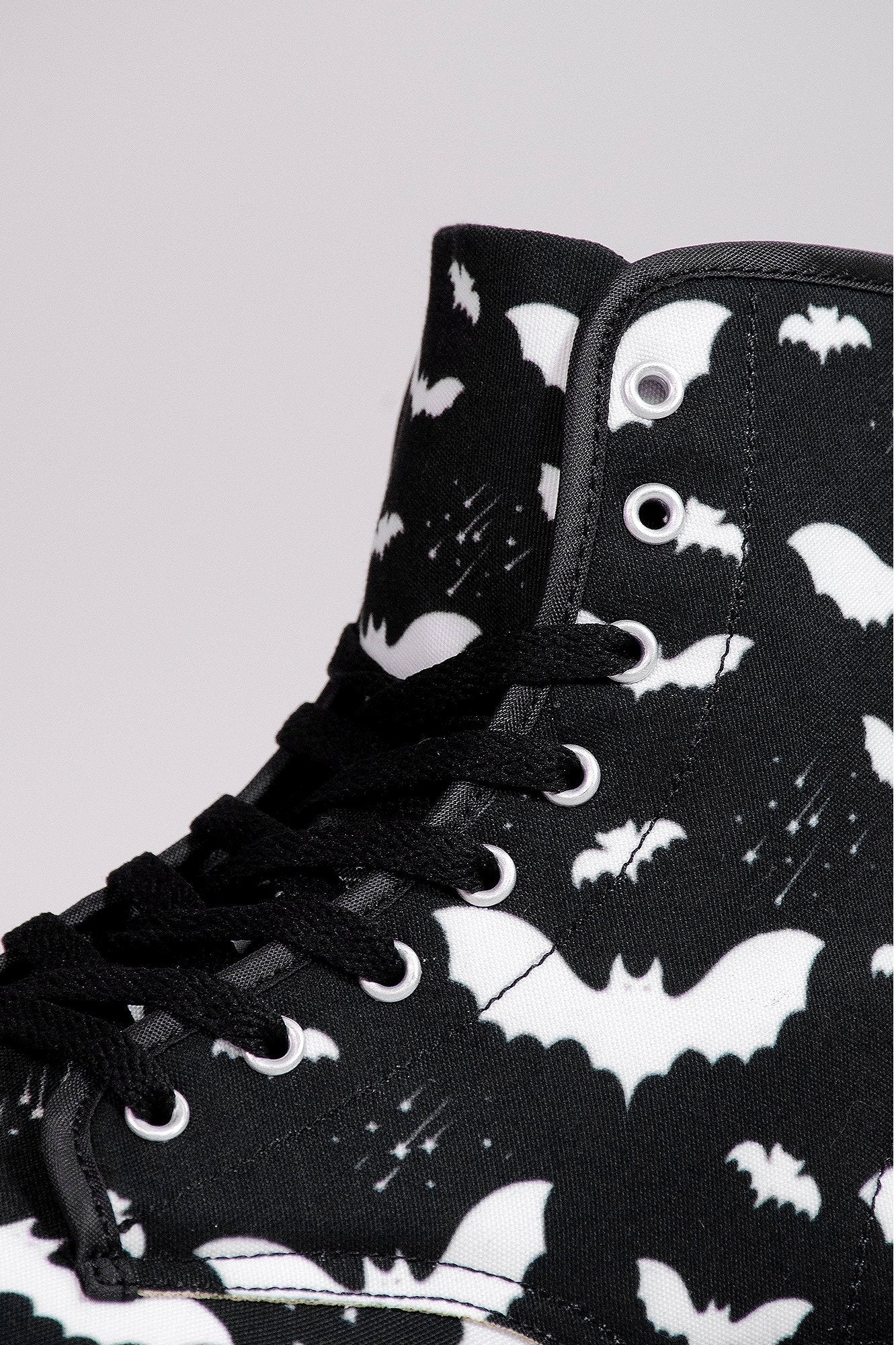 Bat Pattern Women's Combat Boots - In Control Clothing