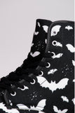 Bat Pattern Women's Combat Boots - In Control Clothing