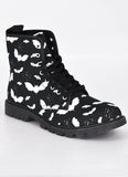 Bat Pattern Women's Combat Boots - In Control Clothing