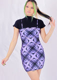 Bat Plaid Cami Dress - In Control Clothing