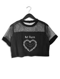 Bat Queen Mesh Crop Top - In Control Clothing