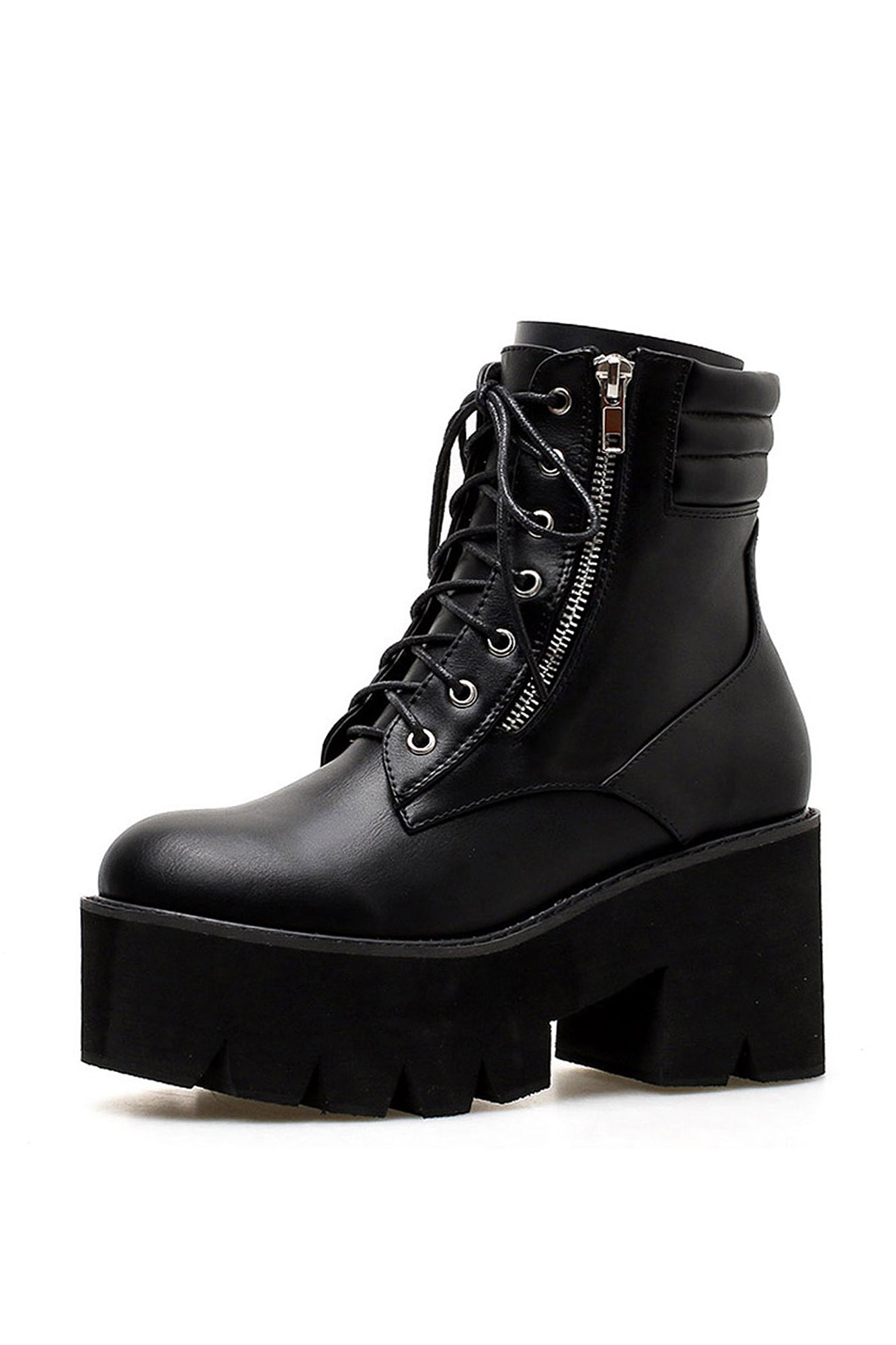 Black Blaze Platform Ankle Boots - In Control Clothing