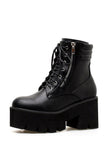 Black Blaze Platform Ankle Boots - In Control Clothing