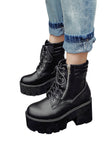 Black Blaze Platform Ankle Boots - In Control Clothing