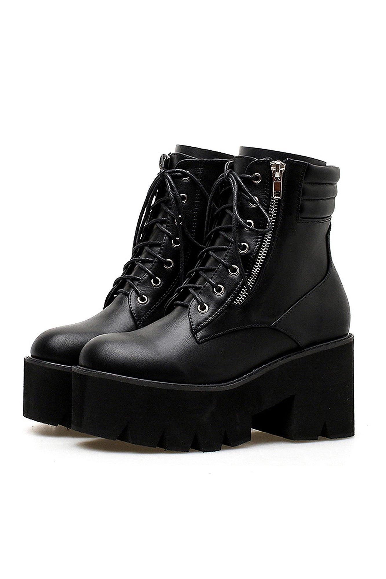 Black Blaze Platform Ankle Boots - In Control Clothing