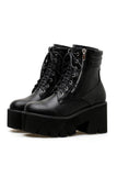 Black Blaze Platform Ankle Boots - In Control Clothing