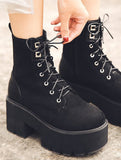 Black Platform Boots - In Control Clothing