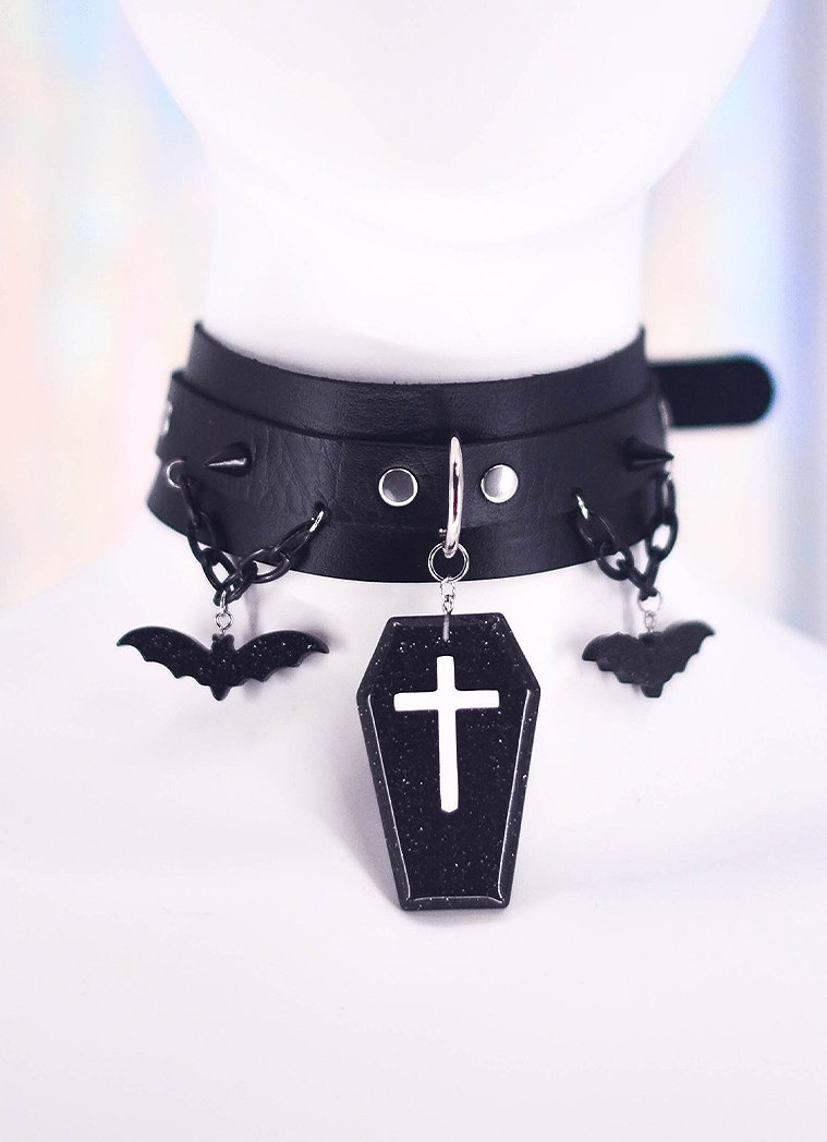 Black Shadow Choker Necklace - In Control Clothing