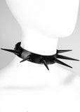 Black Shadow Spike Choker Necklace - In Control Clothing