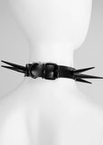 Black Shadow Spike Choker Necklace - In Control Clothing