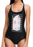 Black Strawberry Milk One Piece Swimsuit - In Control Clothing