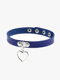 Blue Heart Pendant Choker Necklace - In Control Clothing
