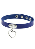 Blue Heart Pendant Choker Necklace - In Control Clothing