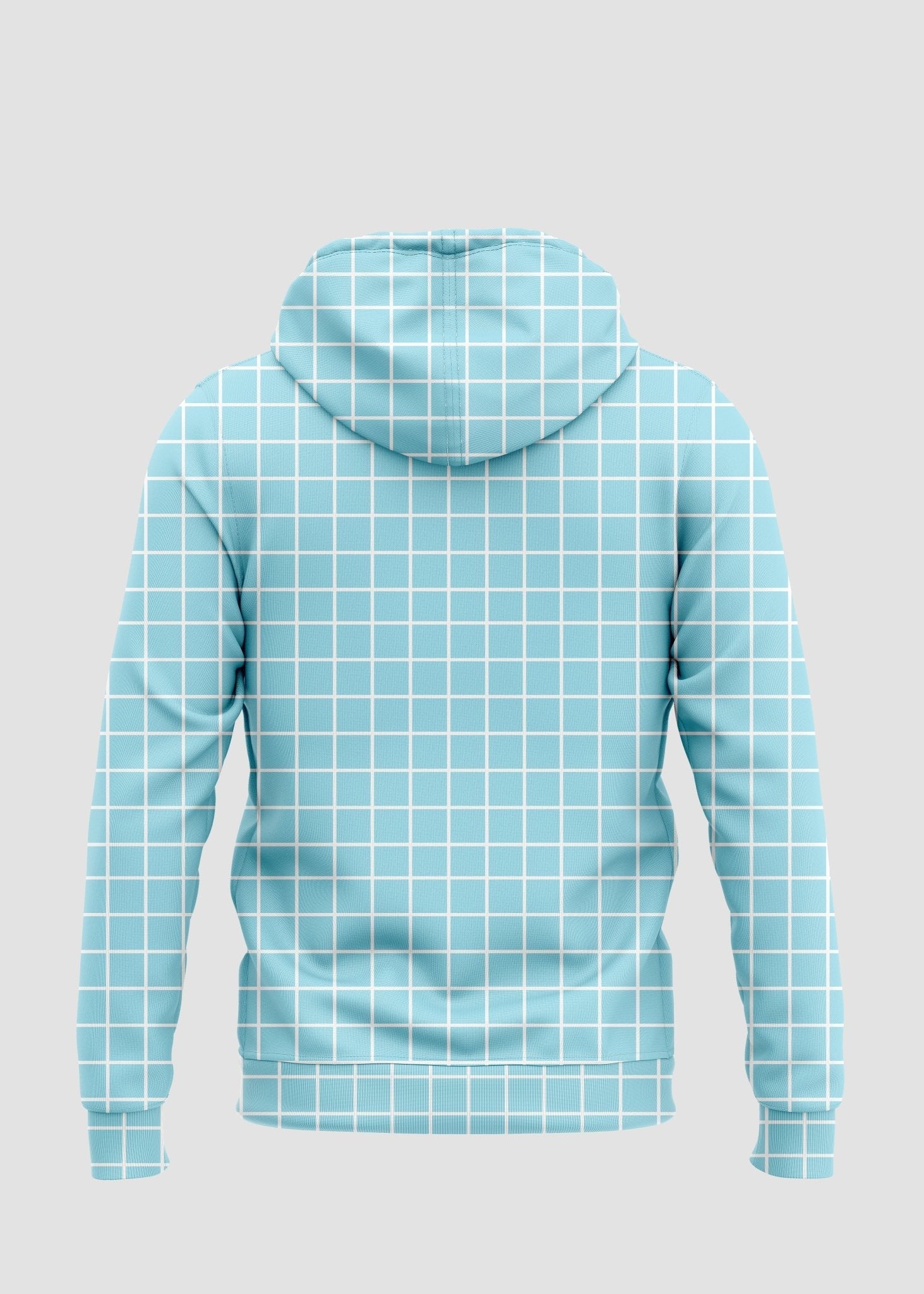 Blue Strawberry Grid Graphic Hoodie - In Control Clothing