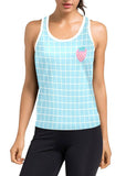 Blue Strawberry Racerback Tank Top - In Control Clothing