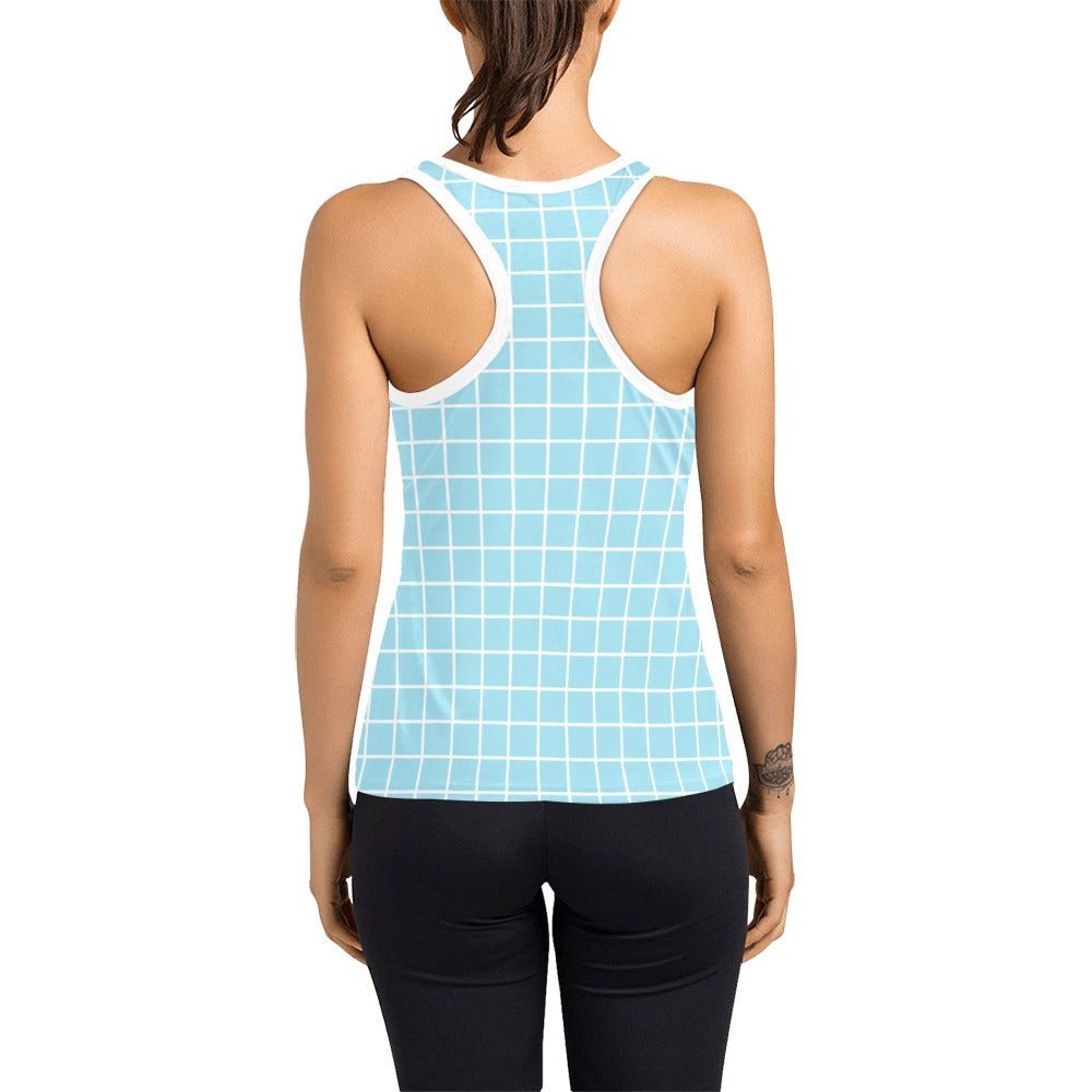 Blue Strawberry Racerback Tank Top - In Control Clothing