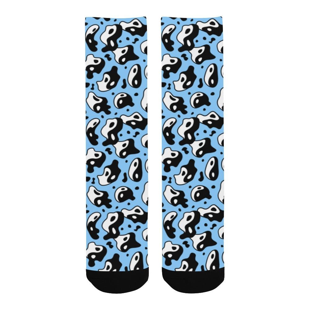 Blue Trippy Yin And Yang Socks - In Control Clothing