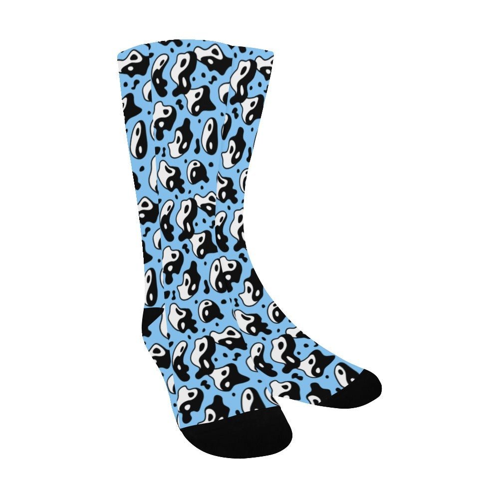 Blue Trippy Yin And Yang Socks - In Control Clothing