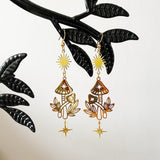 Bohemian Sun Mushroom Earrings - In Control Clothing