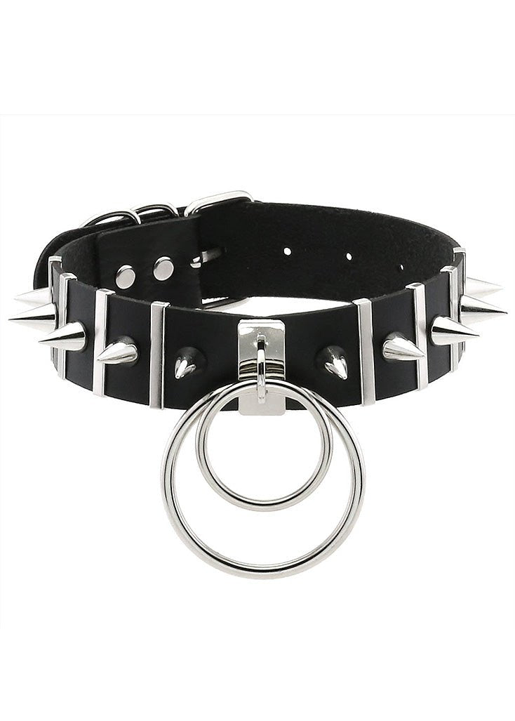 Center Stage Metal O-Ring Choker Necklace - In Control Clothing
