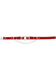 Cherry Red Heart Strap Chain Detail Choker Necklace - In Control Clothing