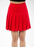 Cherry Red Pleated Skirt - In Control Clothing