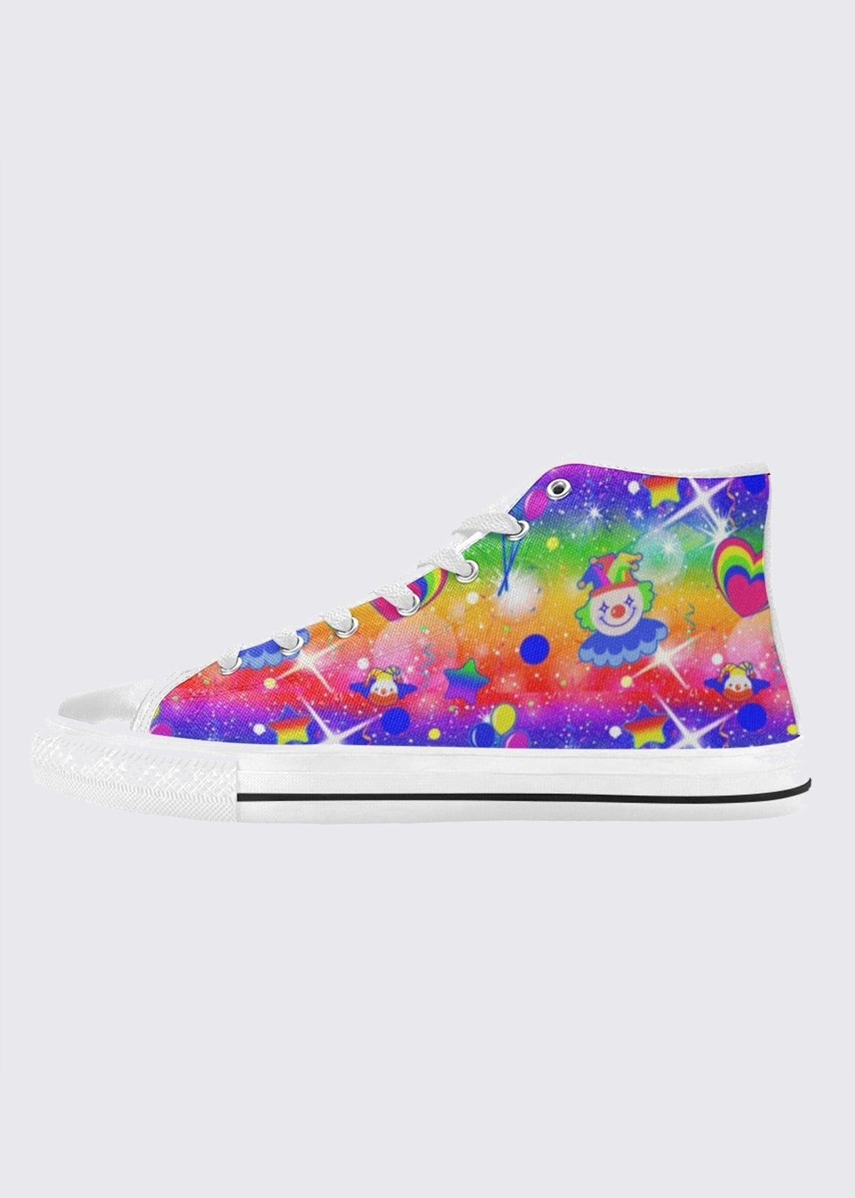 Clown Kei Party Women's High Top Canvas Shoes - In Control Clothing