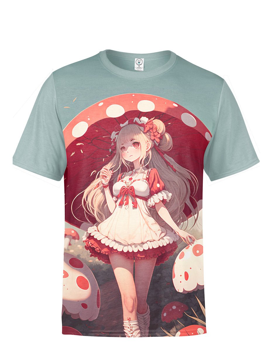 Cottagecore Mushroom Anime All Over Printed T-Shirt - In Control Clothing