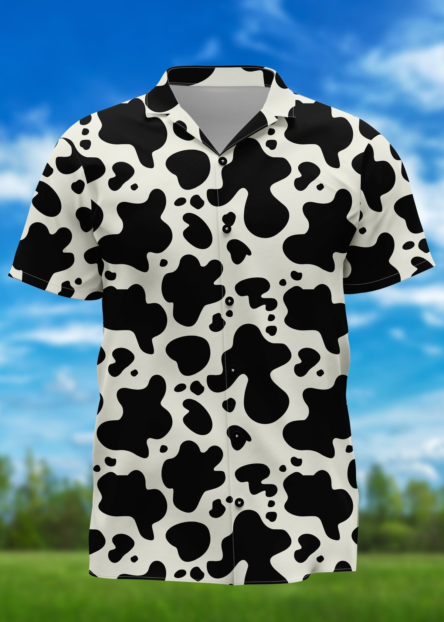 Cow Pattern Hawaiian Shirt - In Control Clothing