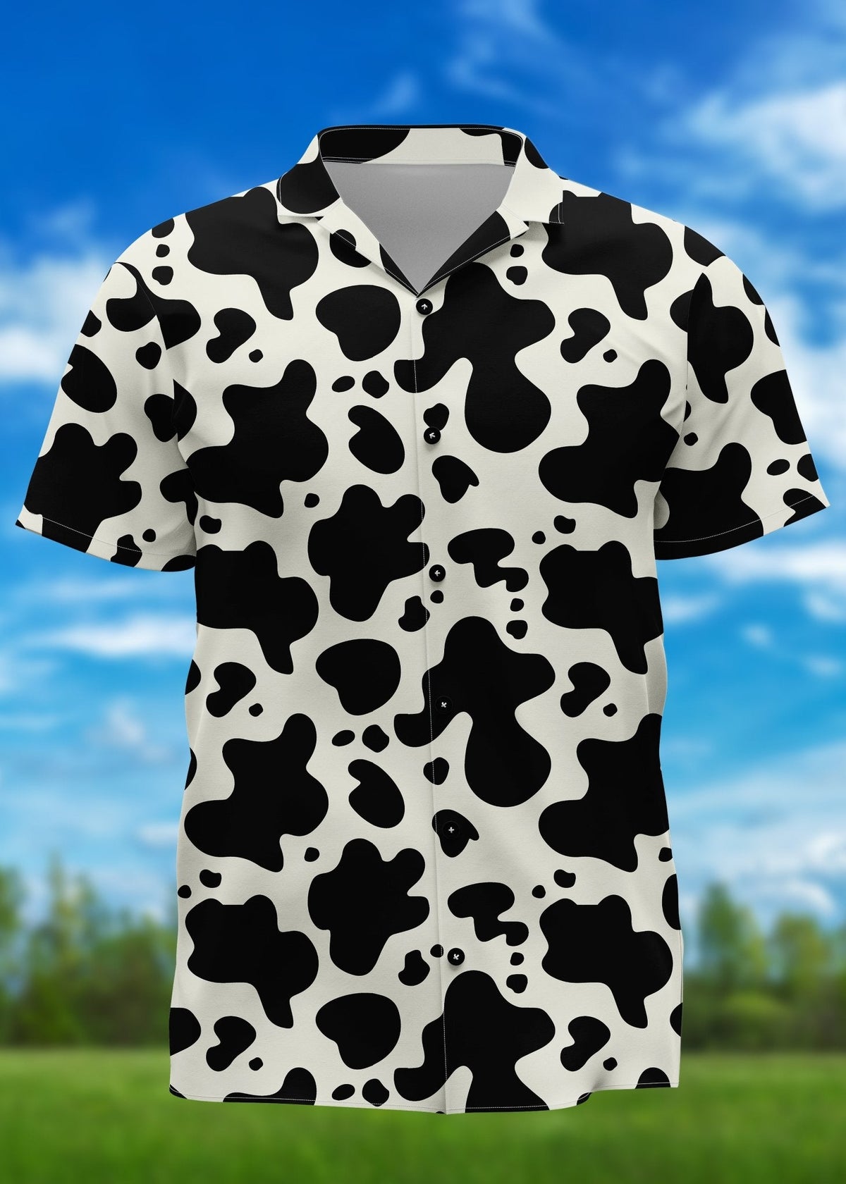 Cow Pattern Hawaiian Shirt - In Control Clothing