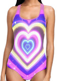 Cyber Heart One Piece Swimsuit - In Control Clothing