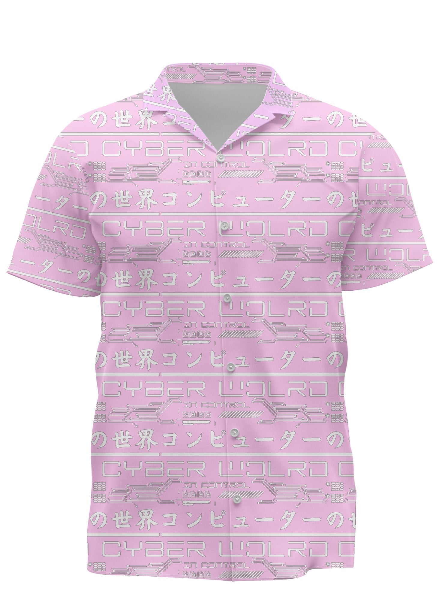 Cyber World Short Sleeve Button Up Shirt - In Control Clothing