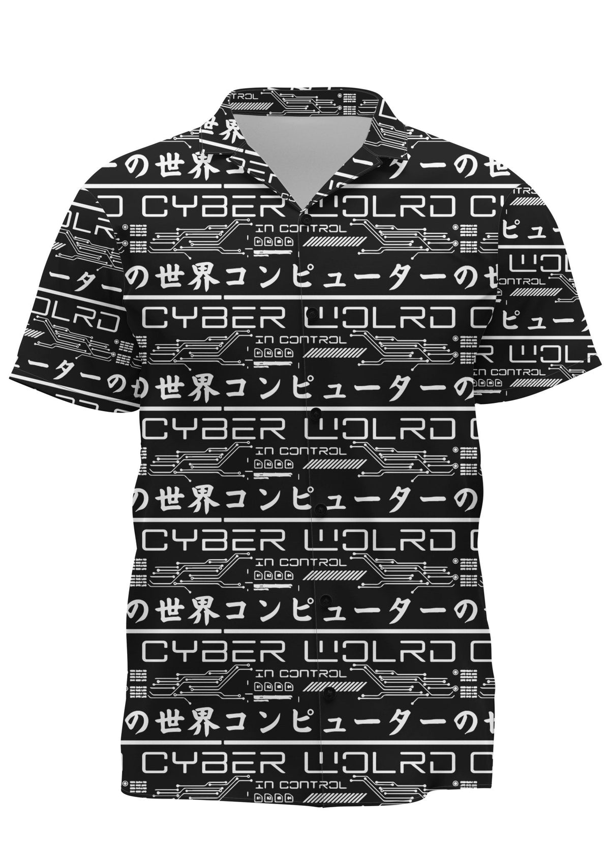 Cyber World Short Sleeve Button Up Shirt - In Control Clothing