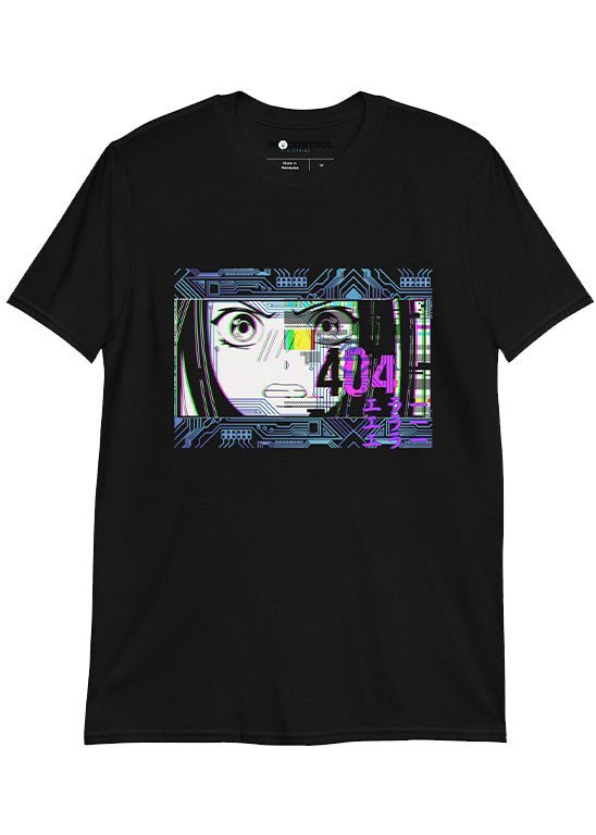 Cyberpunk Anime Glitch Unisex T-Shirt - In Control Clothing